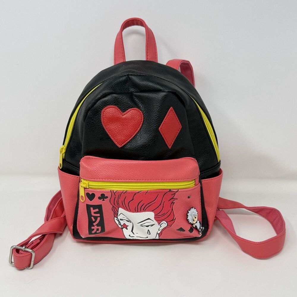Hunter X Hunter Hisoka Mini Backpack Pink Black Anime Bag